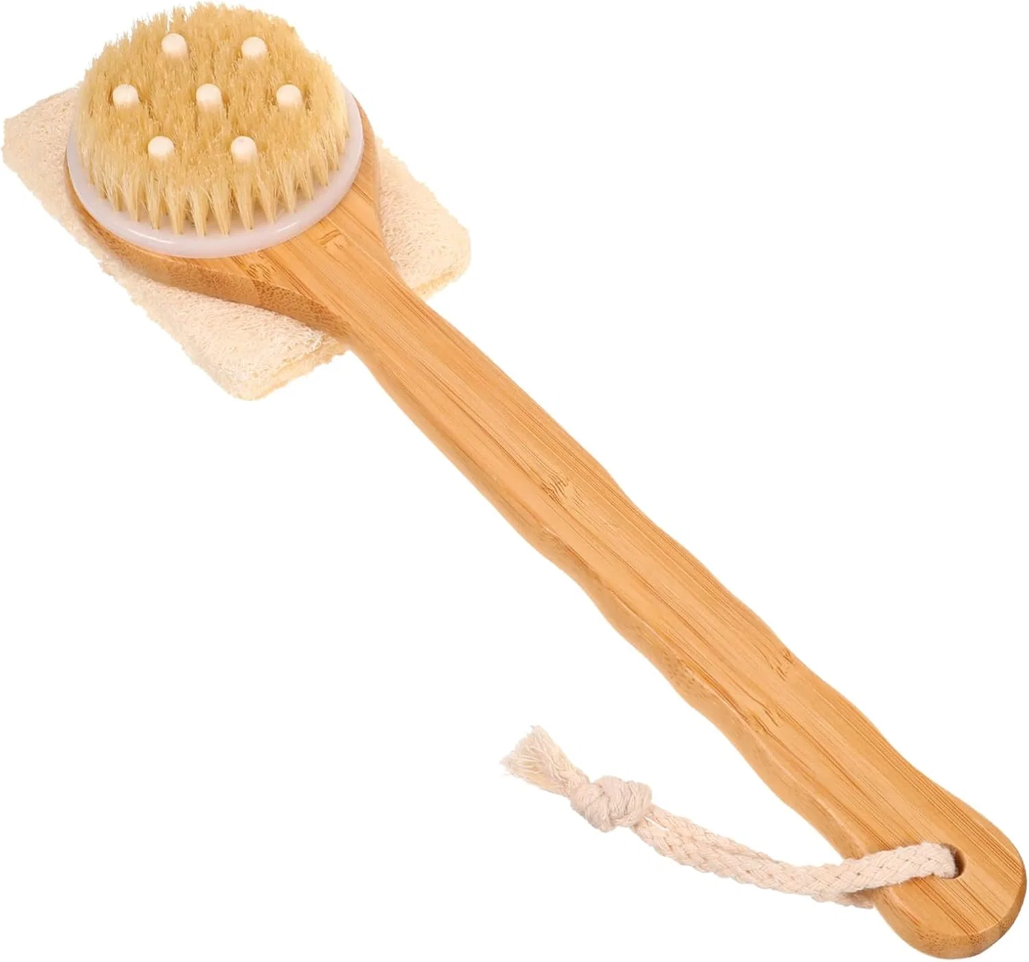 Щетка для душа с длинной ручкой, GALPADA, Luffa, 34x8.5x4.5 см