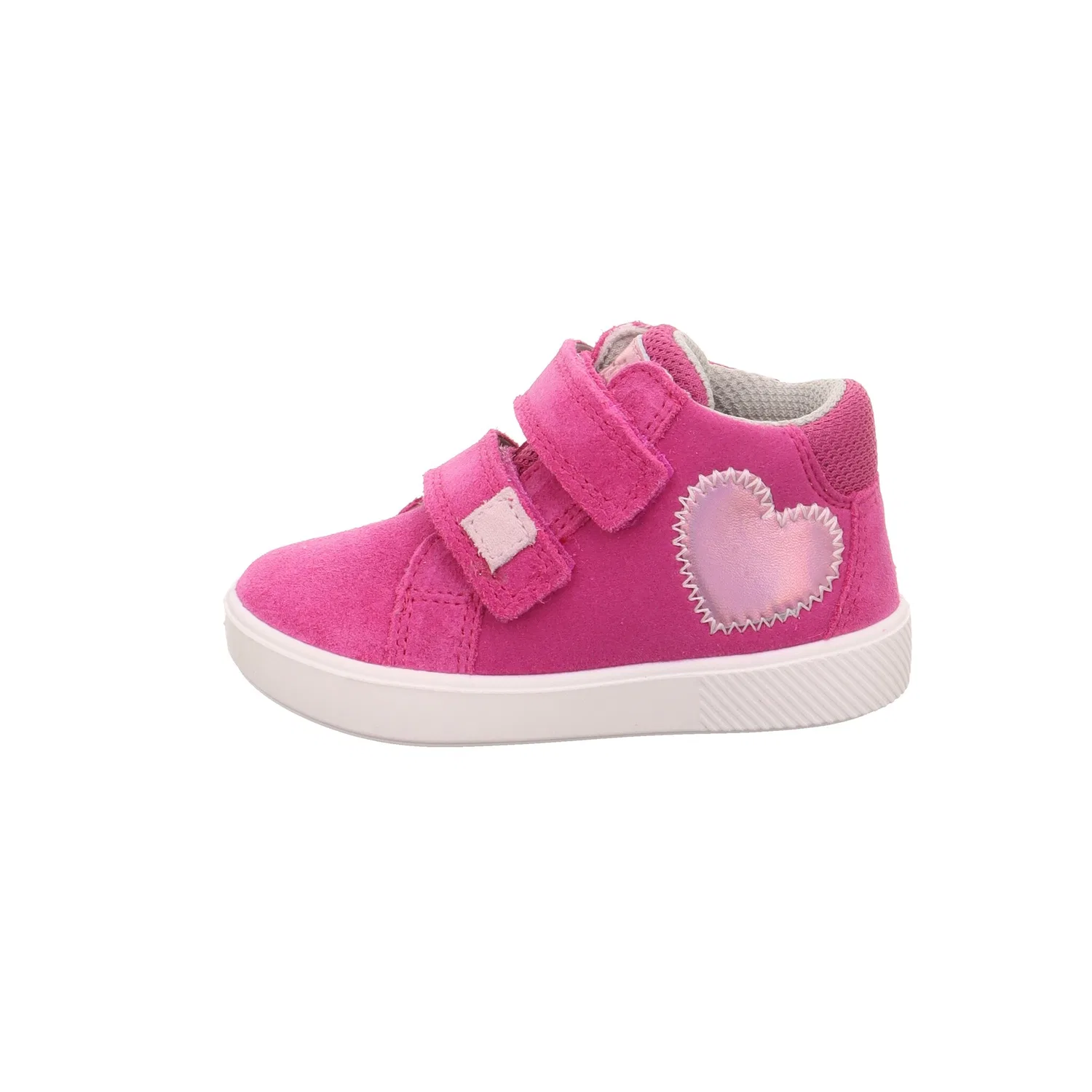 Детские кроссовки с кожаным верхом Superfit, Pink Rosa Heart