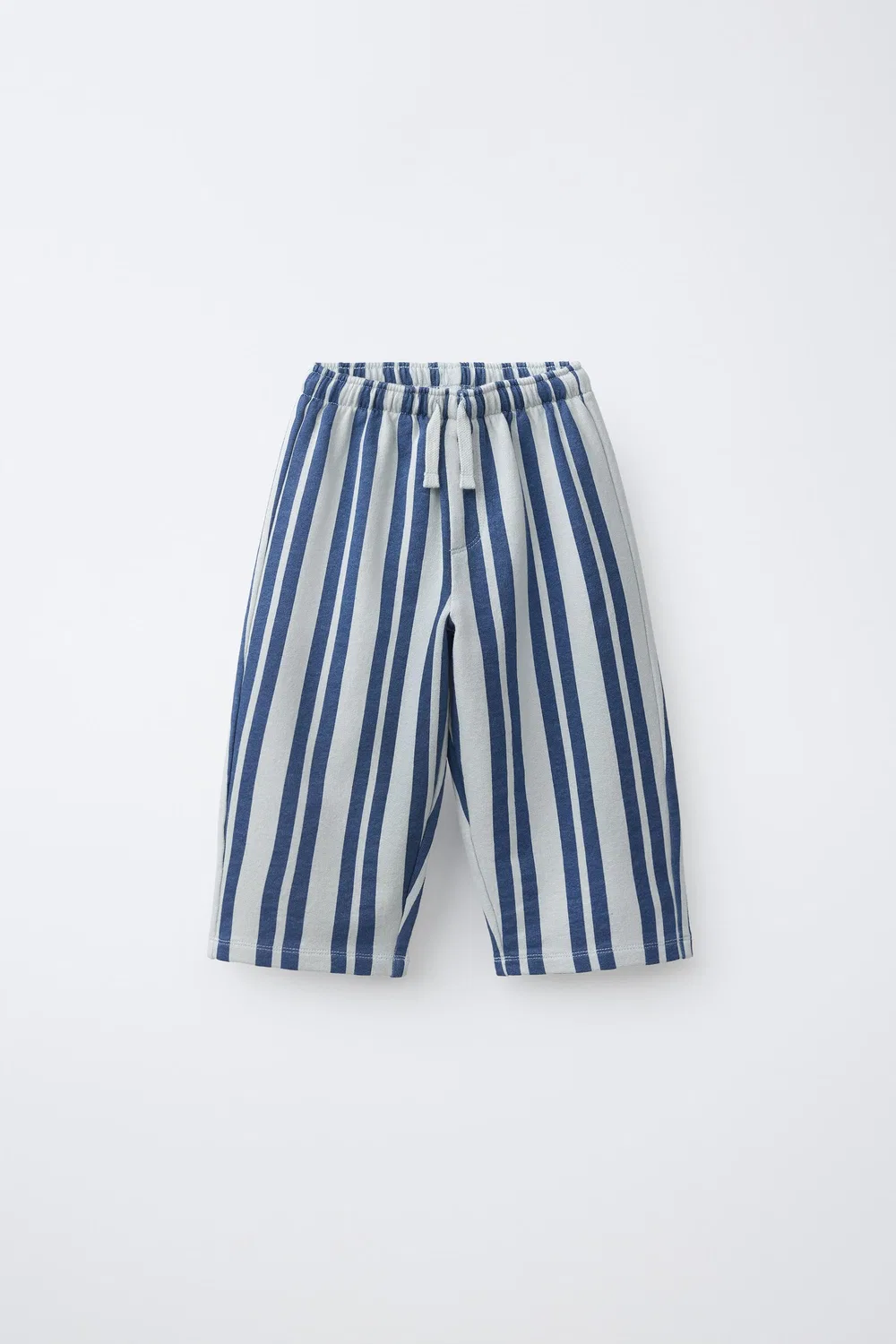 Полосатые мешковатые плюшевые брюки ZARA, Blue