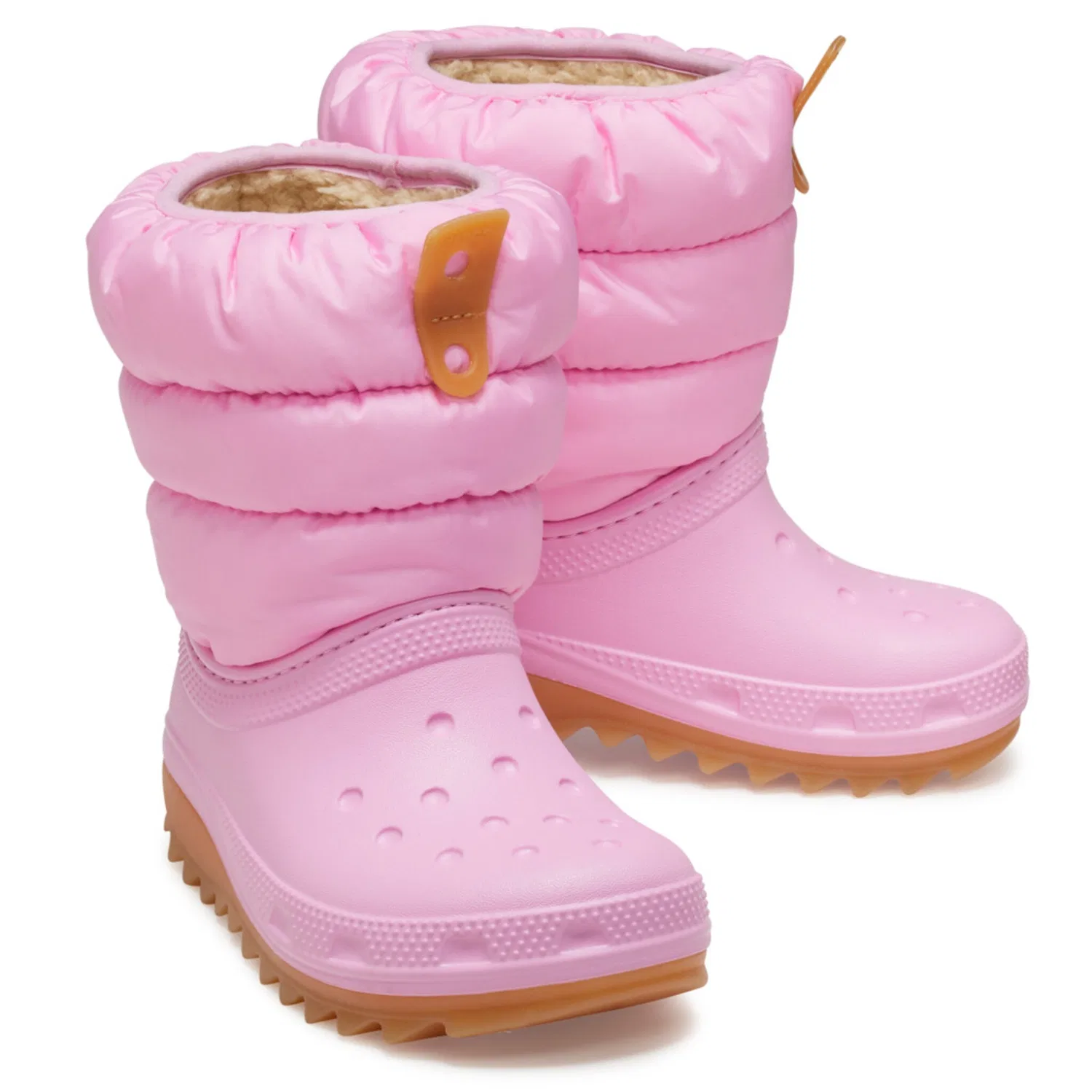 Детские зимние дутики с утеплителем Crocs, Pink — фото 2