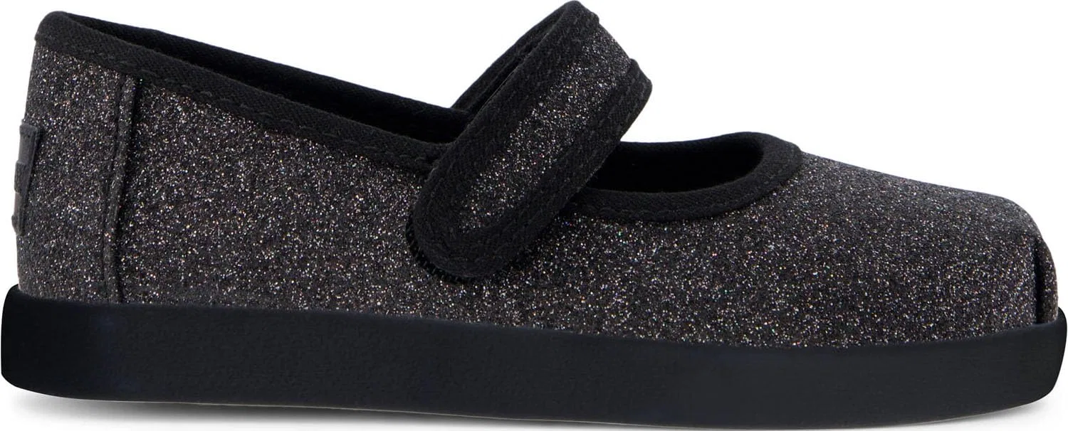 Детские туфли Мэри Джейн для девочек Nora TOMS, Black Iridescent Glimmer