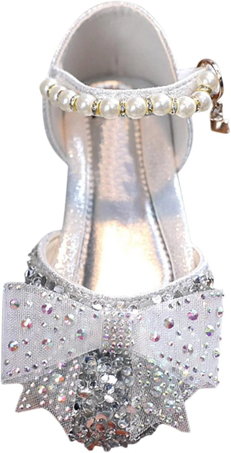 Детские туфли для девочек с принтом Princess Girls LED Jelly Dress Shoes, White