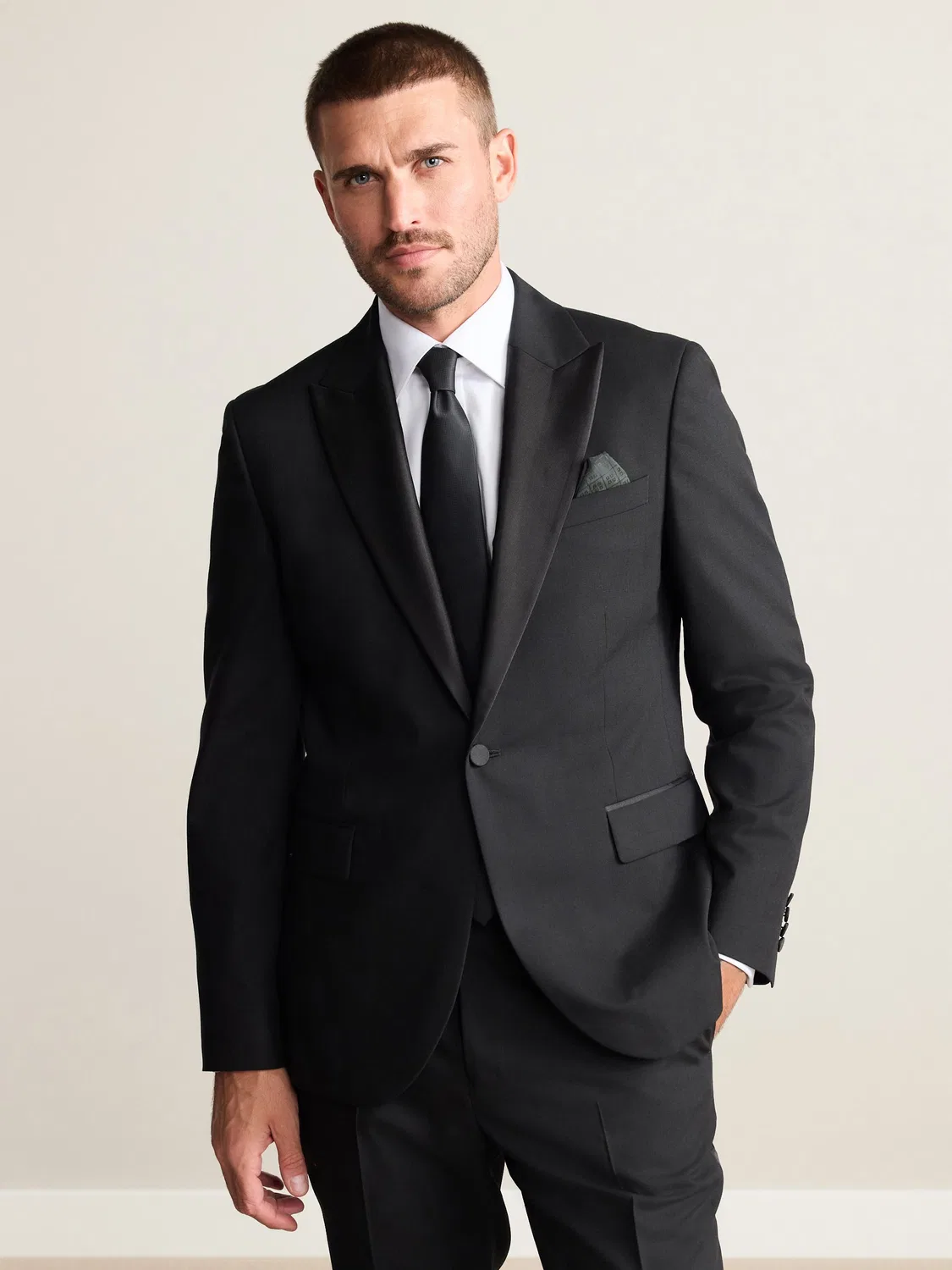 Пиджак смокинг, slim fit, Signature Nova Fides Next, черный