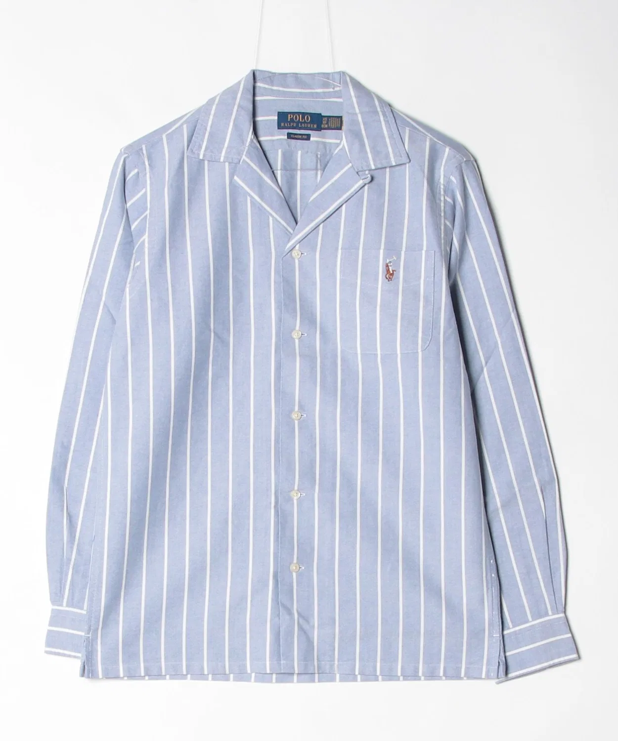 Мужская рубашка с длинным рукавомв полоску Classic Fit Camp Oxford POLO RALPH LAUREN, Blue