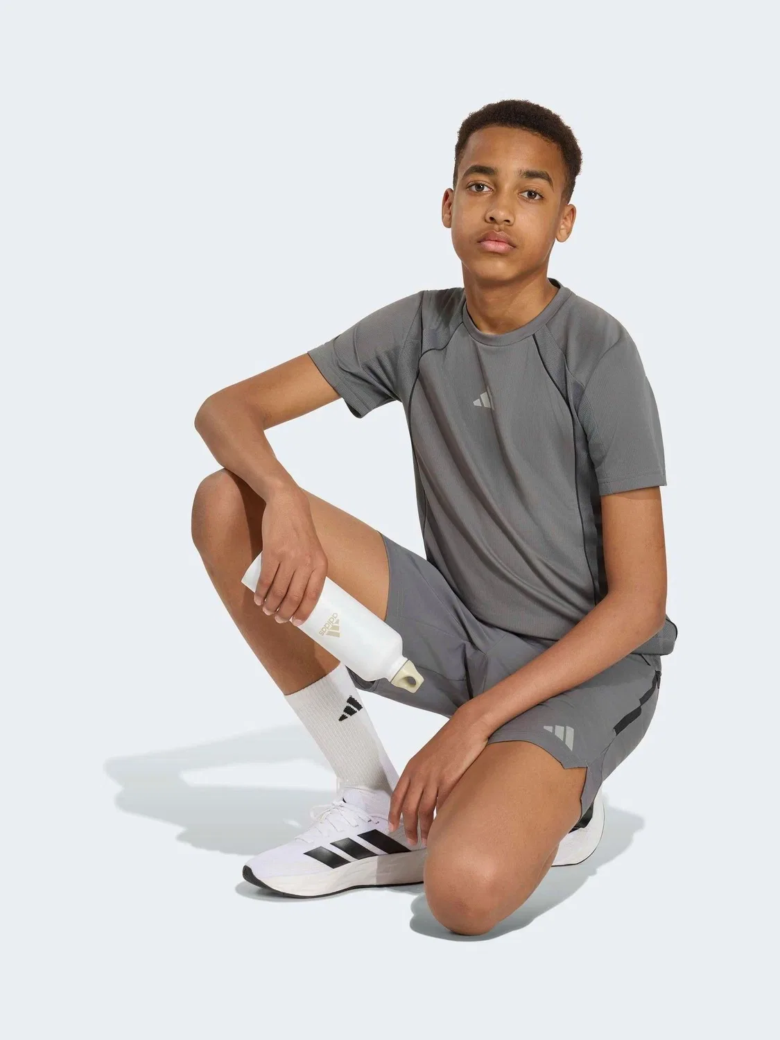 Футболка с контрастной отделкой J-Tech adidas, серый — фото 3