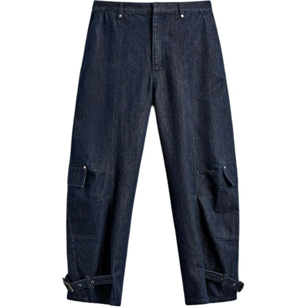 Мужские карго брюки с умеренной посадкой Indigo ZARA, Indigo