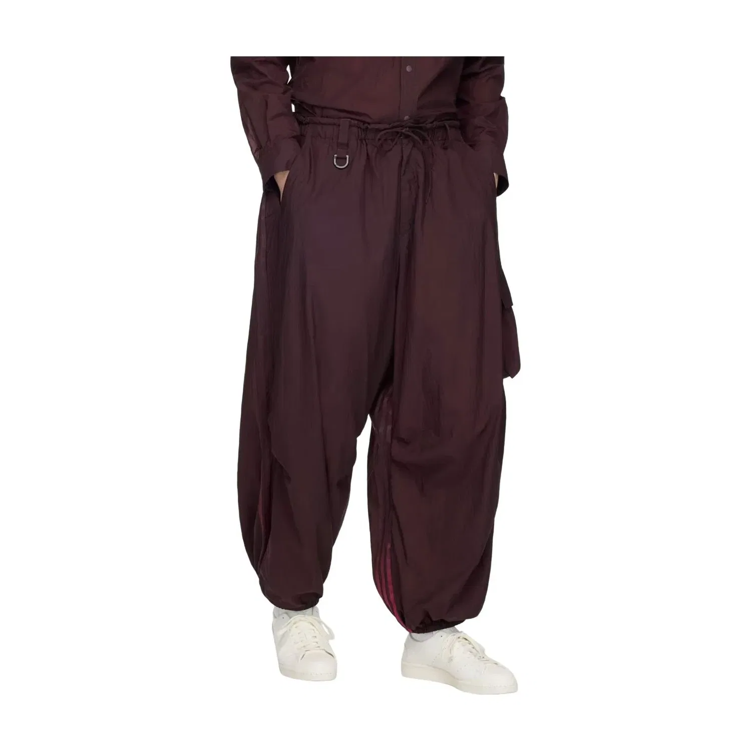 Мужские брюки карго с градиентными полосами Adidas x Y-3 Gradient 3-Stripes Cargo Pants, красный — фото 2