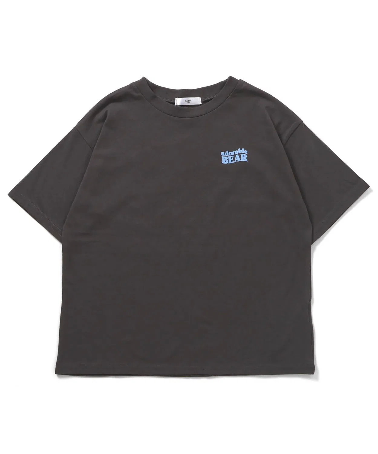 Детская футболка с принтом Back Bear Half Sleeve algy, Charcoal — фото 3