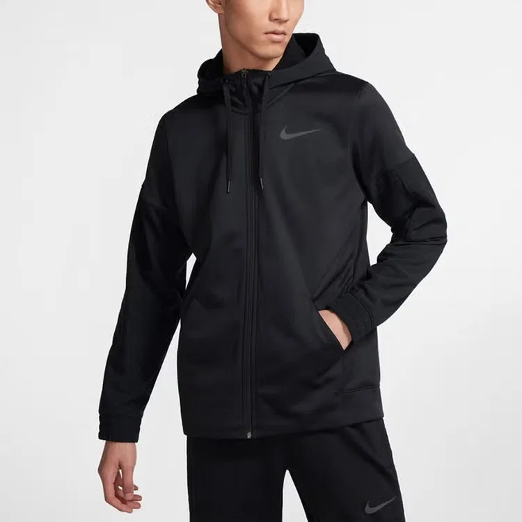 Куртка тренировочная с длинным рукавом Therma Nike, черный — фото 2
