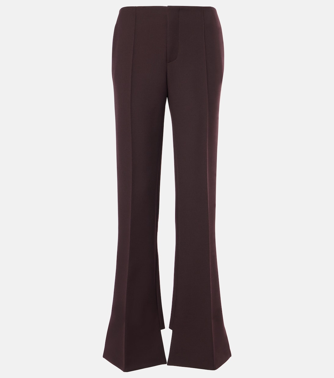 

Шерстяные брюки широкого кроя Chloé, Copper Brown
