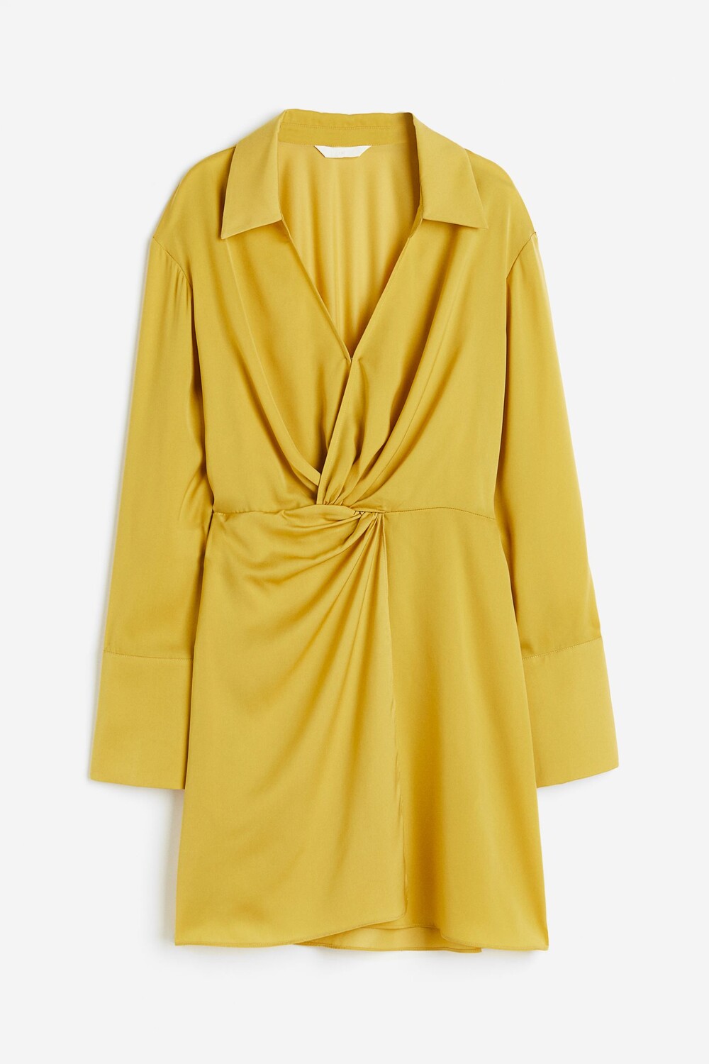 

Платье H&M Shirt With Twisted Detail, желтый