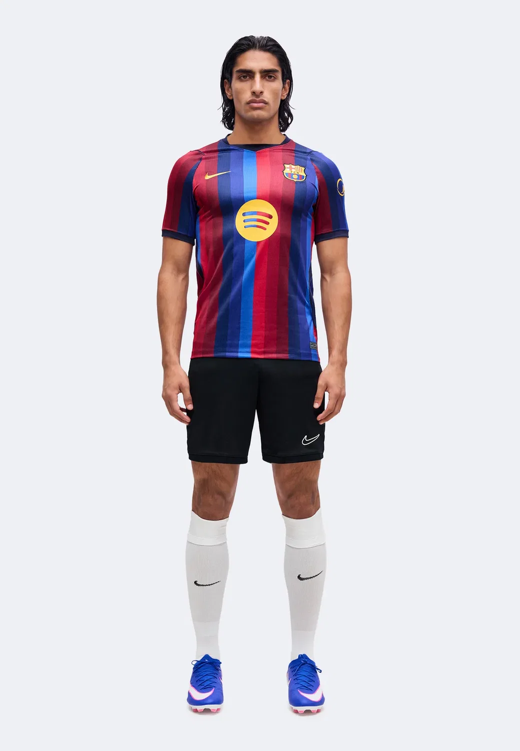 Джерси ФК Барселона - клубная одежда Nike Performance, Deep Garnet/Blue Void/Blackened Blue/Mineral Yellow — фото 2