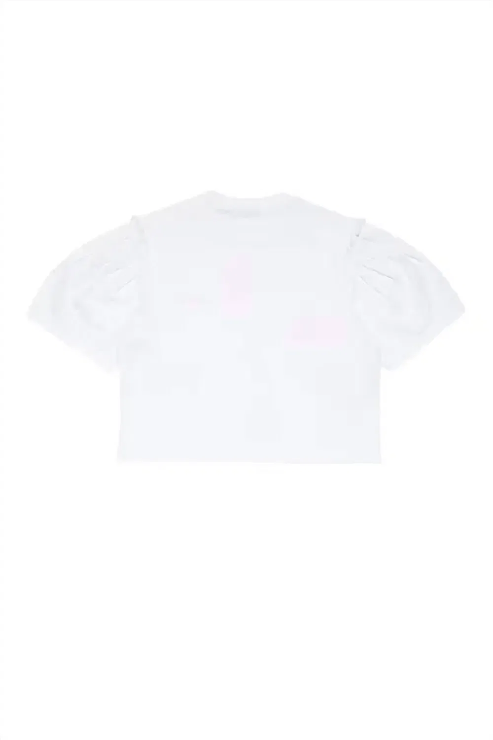 Детская футболка для девочек с вышивкой цветка Marni, White — фото 2