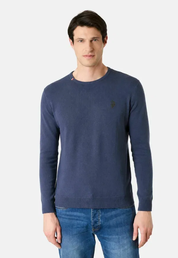 Свитер из хлопка Burt pullover U.S. Polo Assn., avio, цвет avio