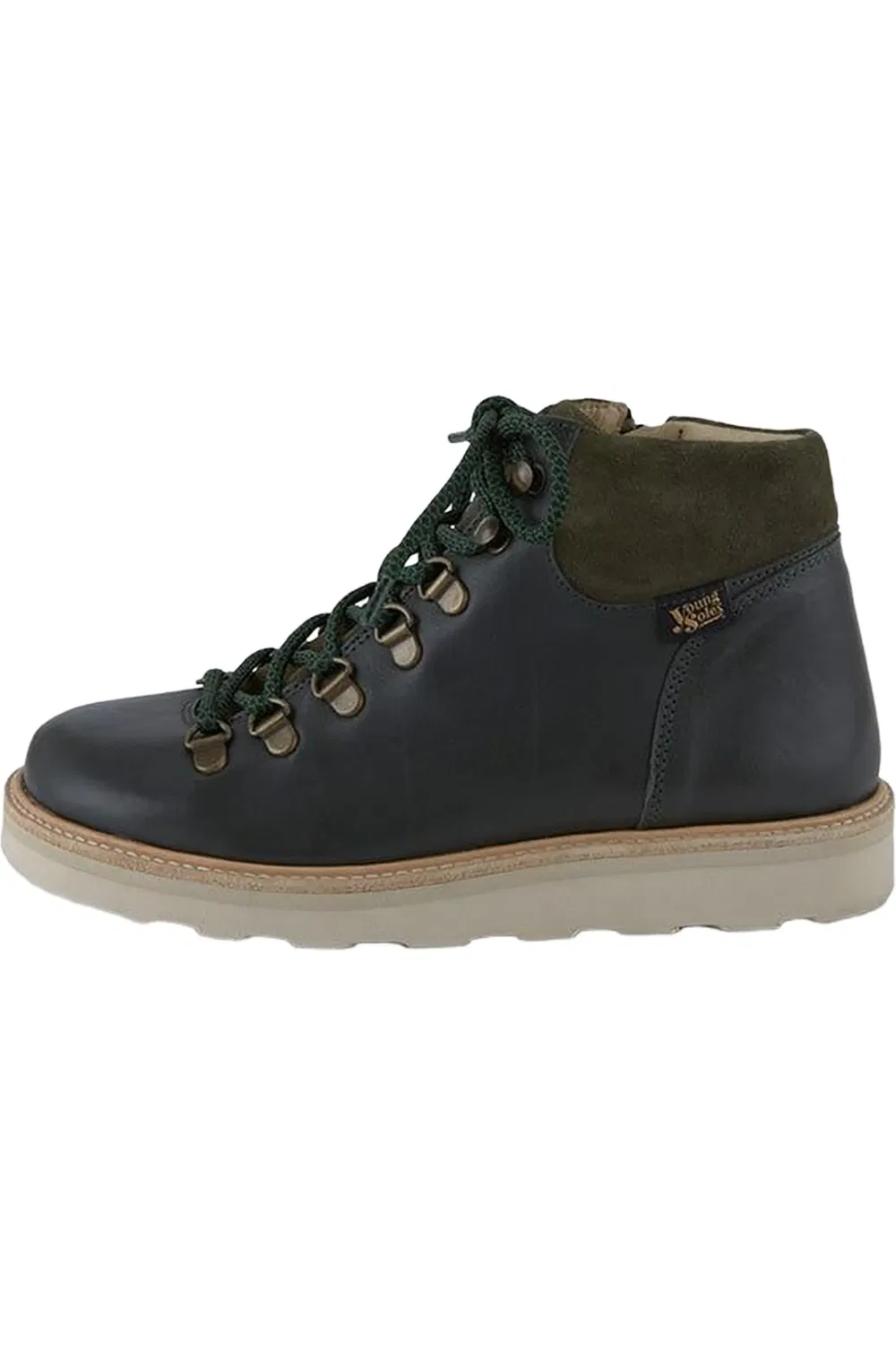 Детские ботинки походные на шнуровке Eddie Young Soles, Hunter Green