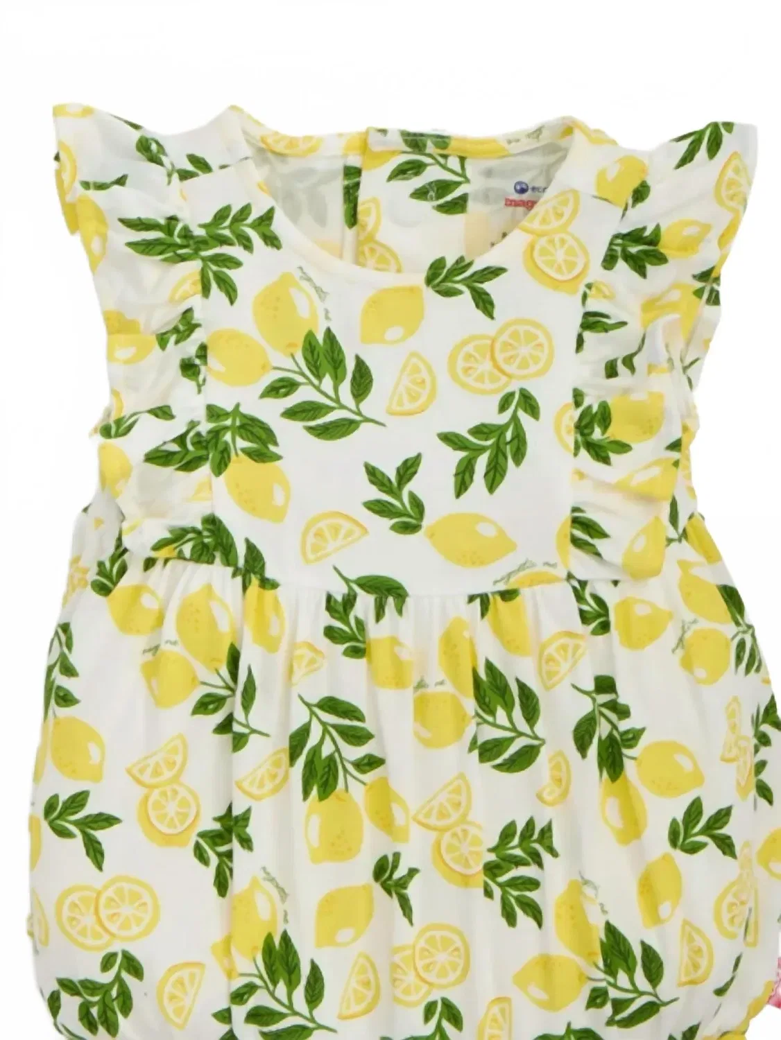 Детский боди-комбинезон из модала с принтом Simply The Zest Magnetic Me, Yellow / Simply The Zest — фото 2