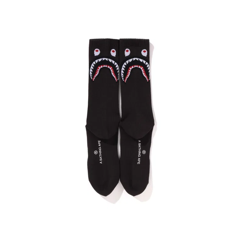 Детские носки с принтом Crew Socks Unisex A BATHING APE, White WHX — фото 4