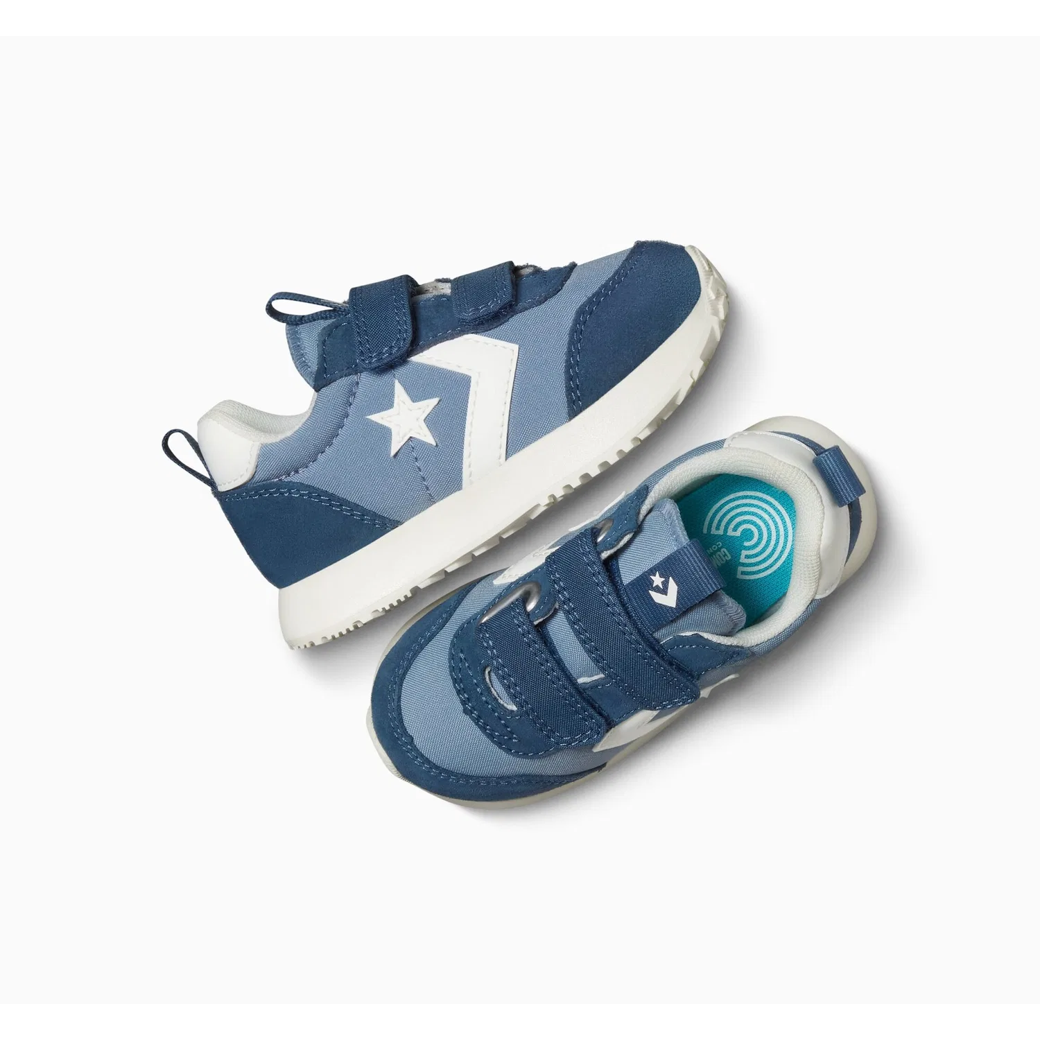 Детские кроссовки с кожаным верхом Converse, Yeti Breath Blue/Slacker Blue — фото 3