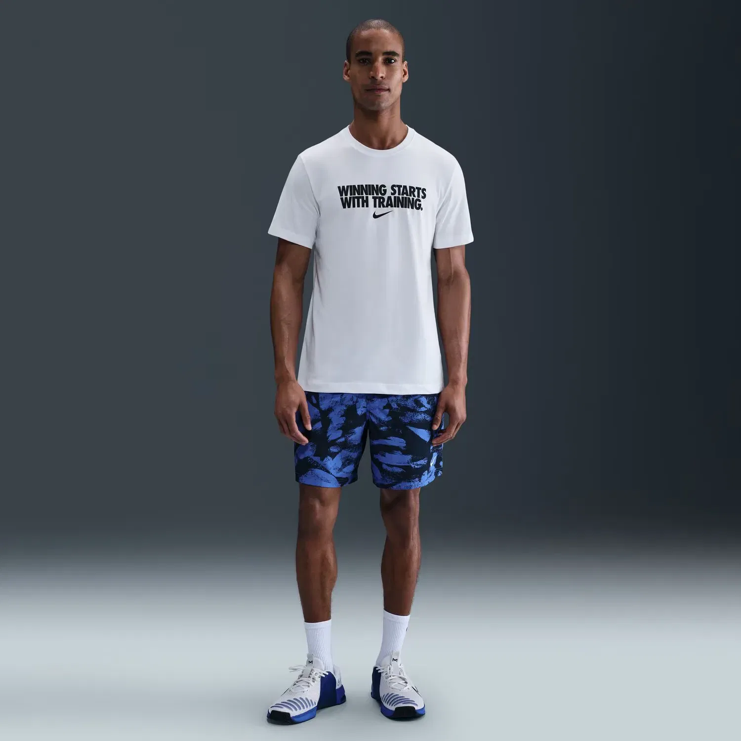Мужская футболка с принтом Winning Nike, Blanco — фото 4