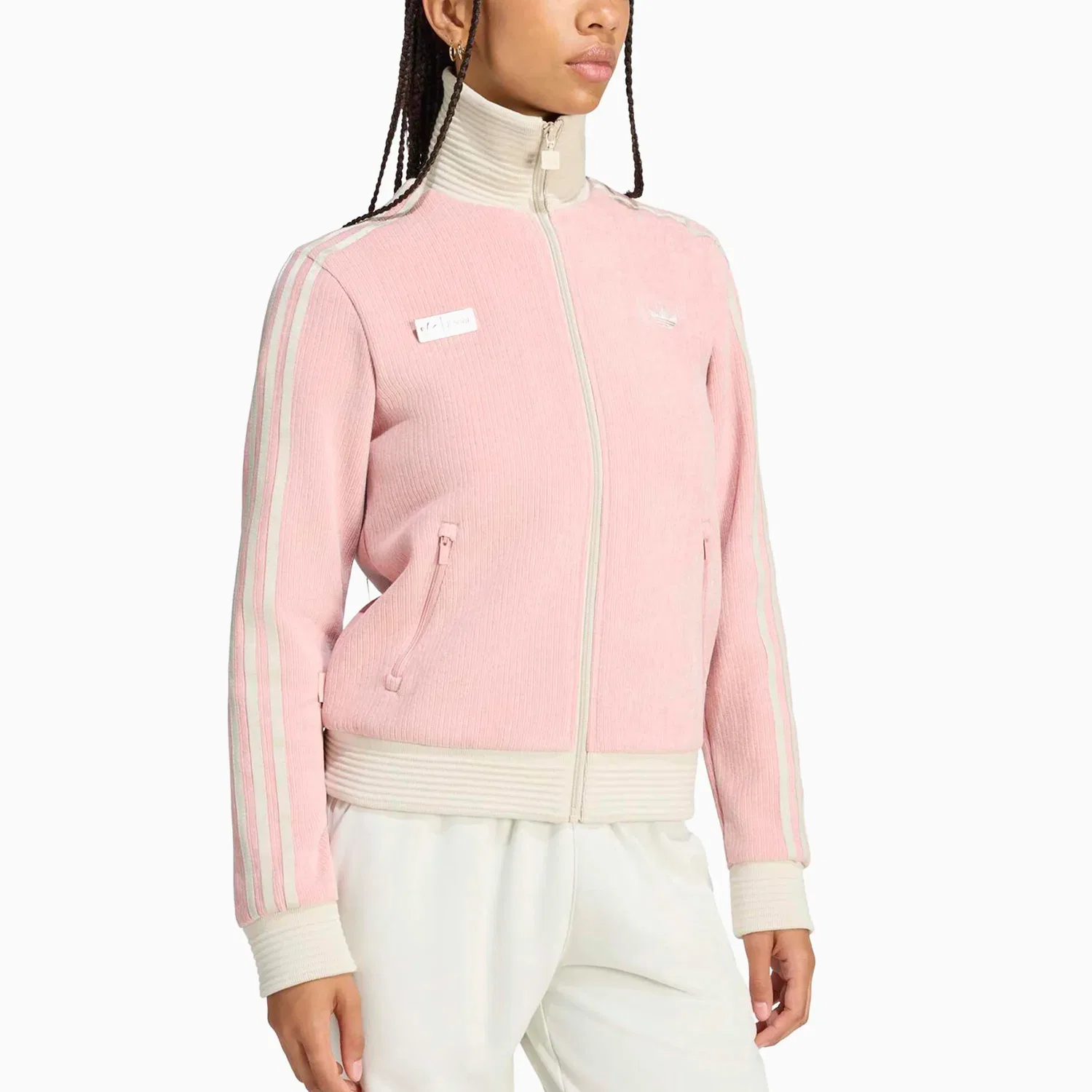 Женская куртка с воротником-стойкой Adidas Originals x Jennie, Pink — фото 4