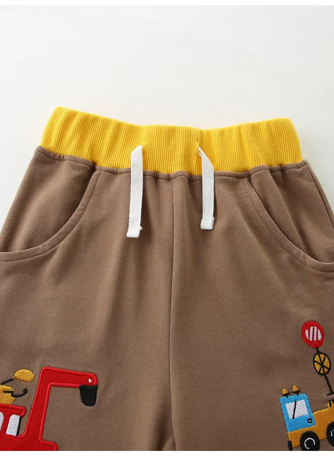 Шорты детские с вышивкой строительной техники Aosta Betty Store — фото 4