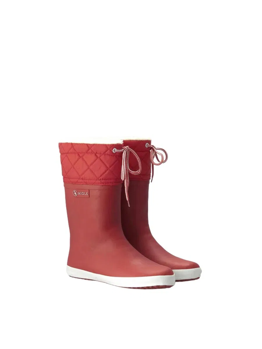 Резиновые сапоги AIGLE 'GIBOULEE' красного цвета — фото 2