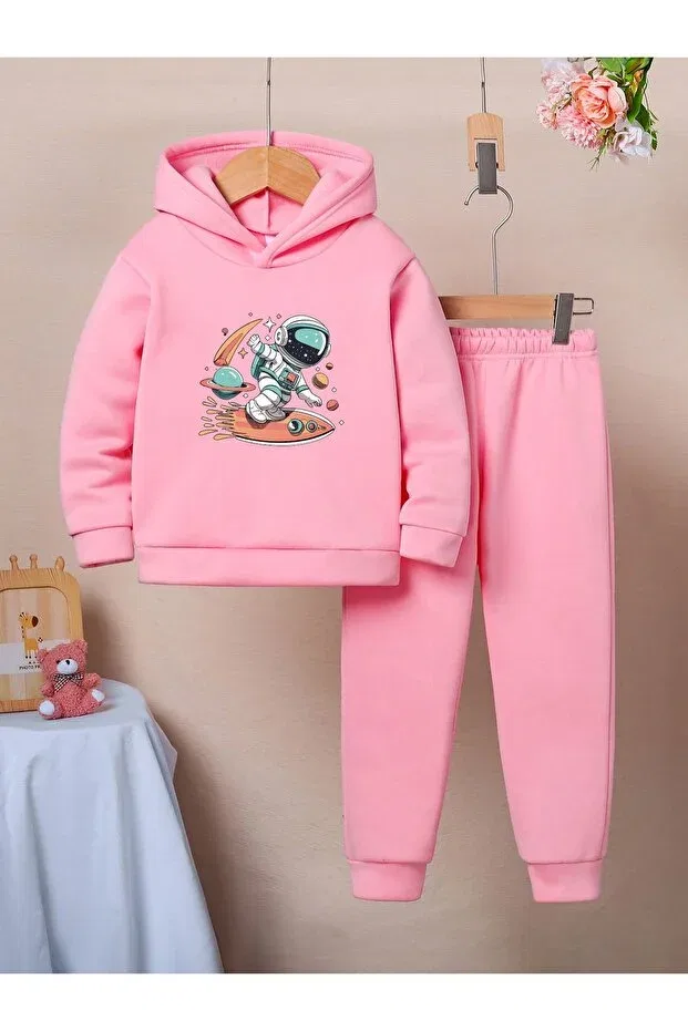Детский комплект для девочек с принтом Surf Astronaut Let'S Wear, Pink