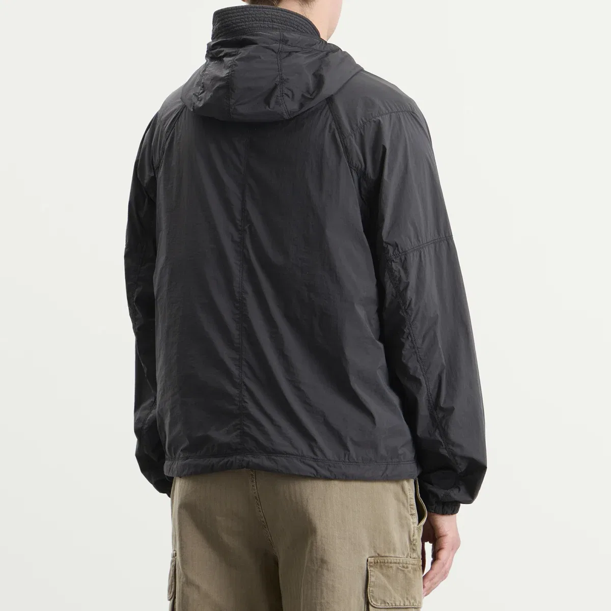 Куртка из ультралегкого нейлона с капюшоном Ultralight Nylon Stretch-Tc Hooded Jacket Stone Island, Black — фото 3