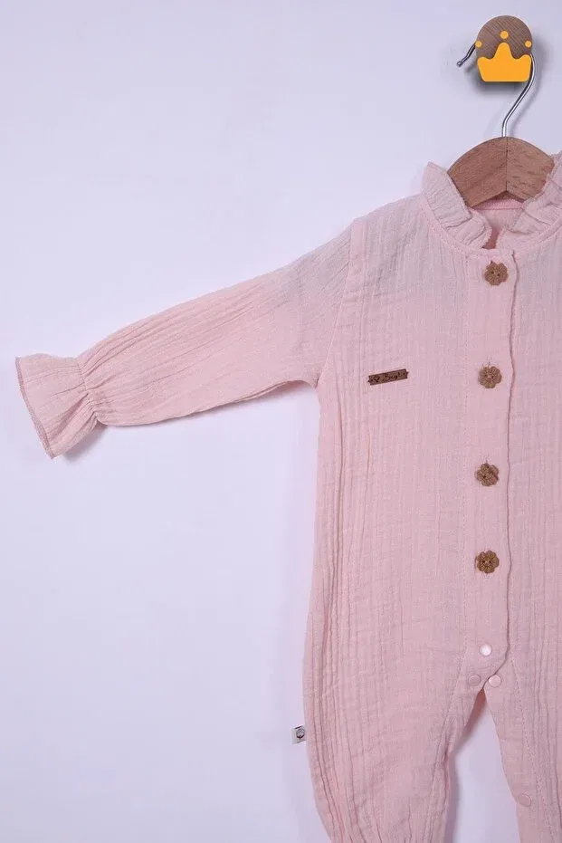 Детский комбинезон для девочек хлопковый Begisa, Pink — фото 4
