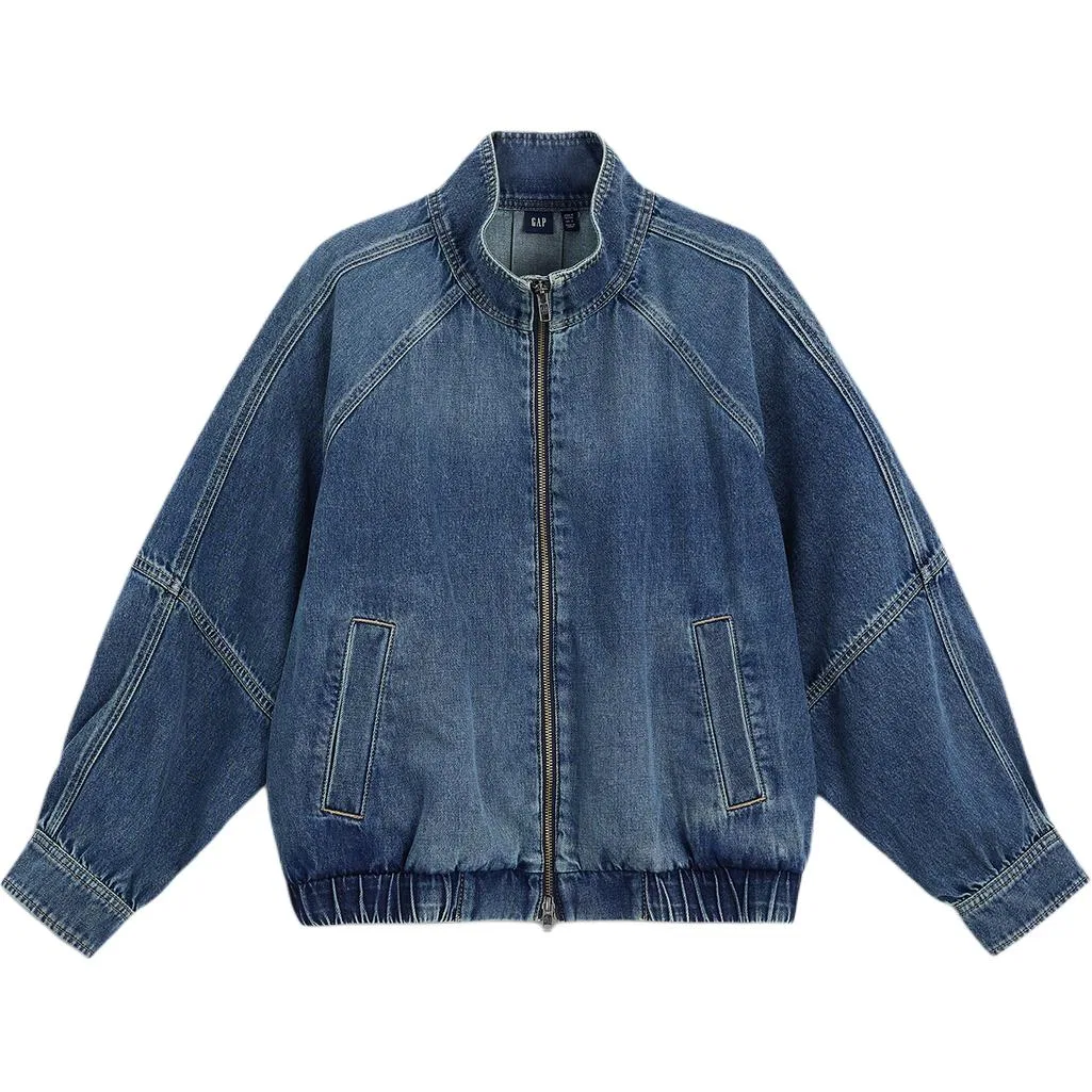 Женская джинсовая куртка GAP, Dark Blue — фото 3