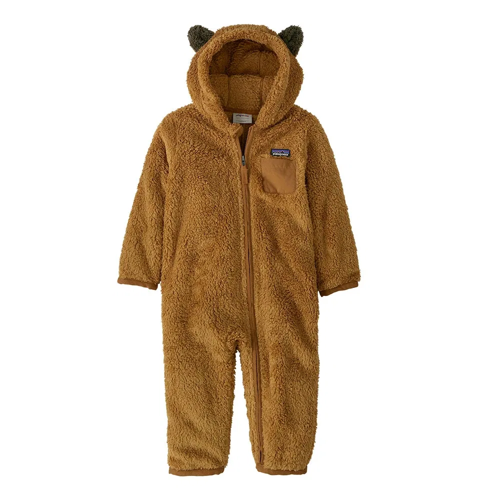 Комбинезон-бантик с принтом Furry Friends Patagonia, Nest Brown