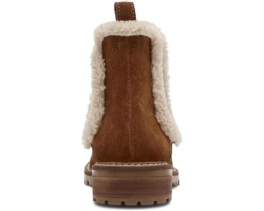Женские ботинки челси Steve Madden Leopold замшевые с искусственным мехом, коричневый — фото 4