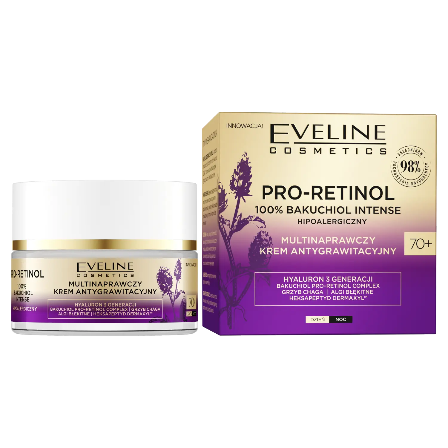 

Eveline Cosmetics Pro-Retinol Дневной и ночной крем для лица 70+, 50 мл