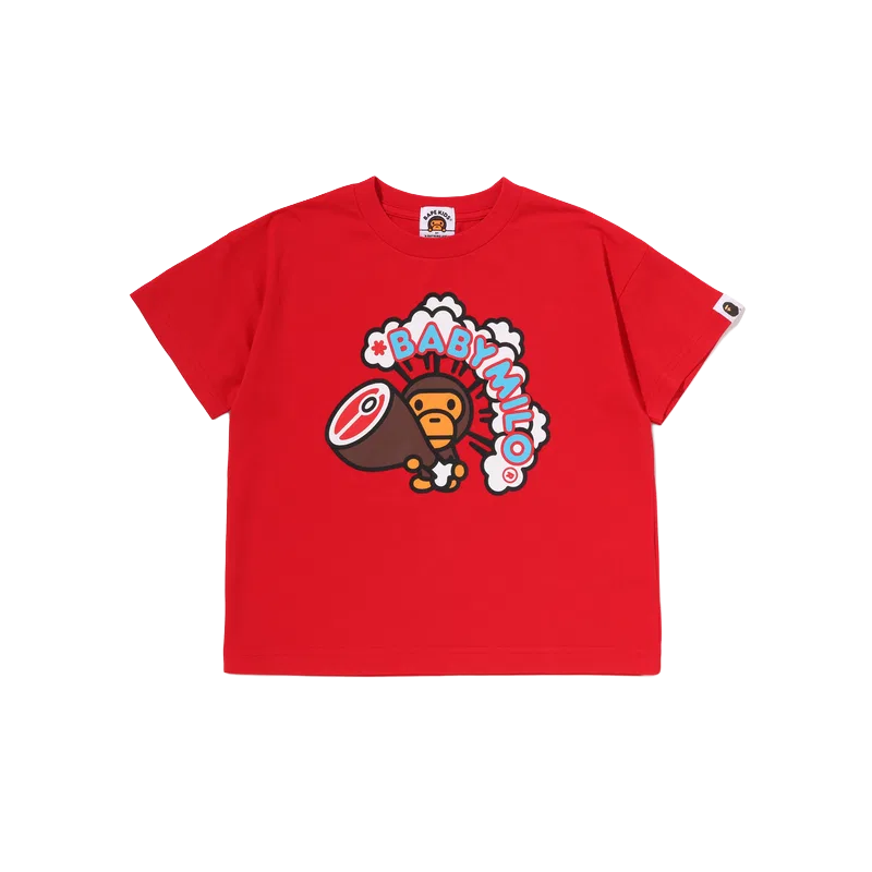 Детская футболка с круглым вырезом A BATHING APE, Green GRX — фото 4