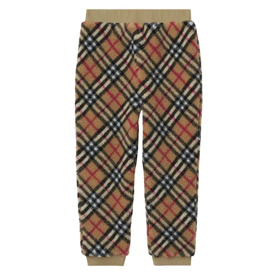 Брюки с фальшивым овчинным подкладом и принтом Vintage Check Burberry, Archive Beige Ip Chk
