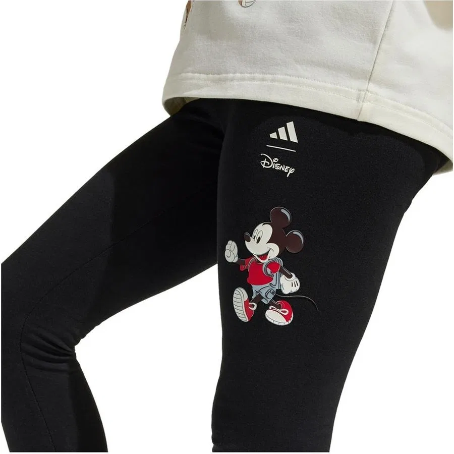 Детские леггинсы с принтом Mickey Mouse adidas, Черный — фото 4
