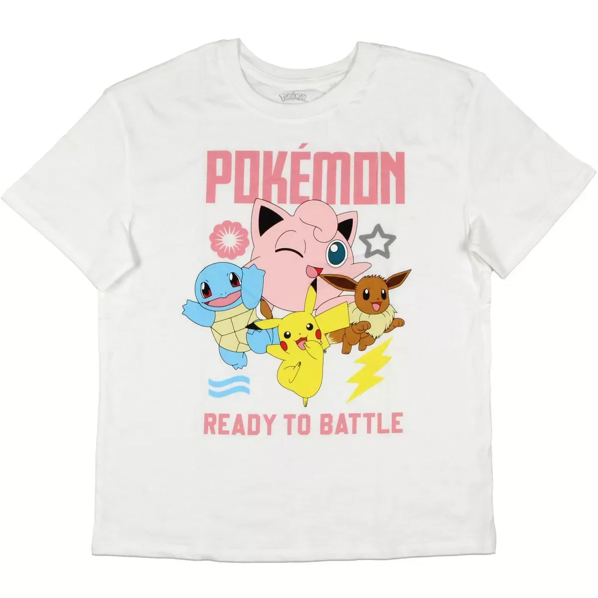Детская футболка с принтом Pokemon Ready to Battle Gen 1 Pokemon Character Kids, White — фото 2