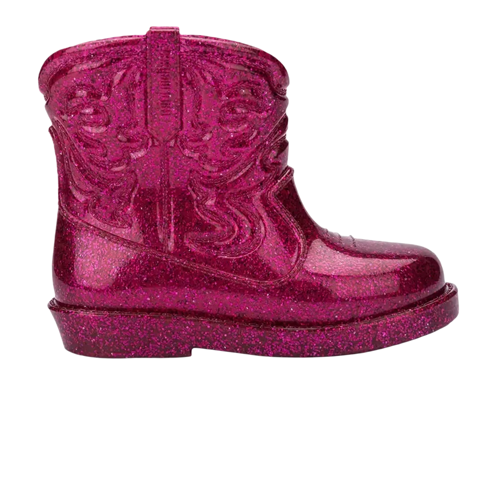 Резиновые сапожки Melissa Mini Texas Boot Glitter Kids, розовый