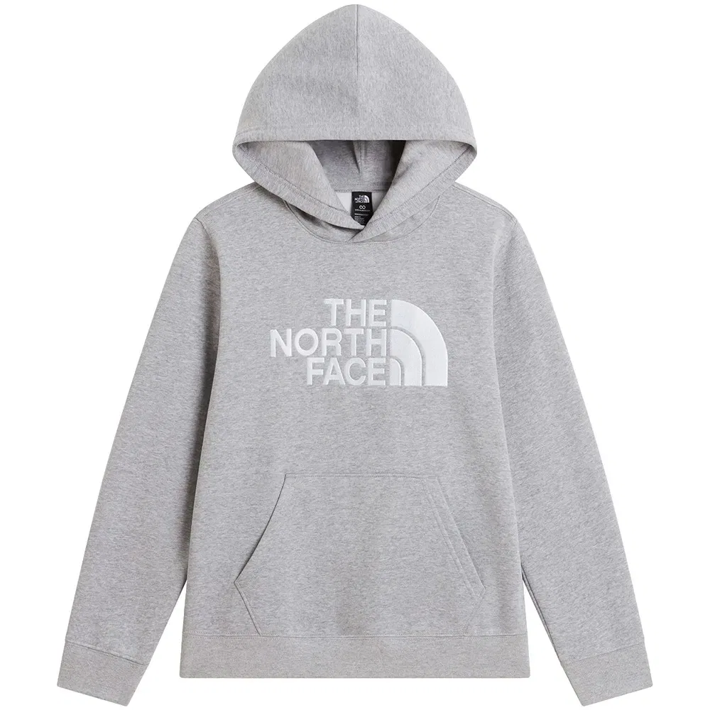 Детское худи для девочек с капюшоном The north face Essential Drew Peak, Grey — фото 3