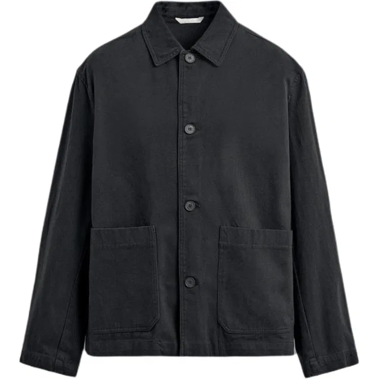 Мужское пальто с лацканами Coal Gray ZARA, Coal Gray