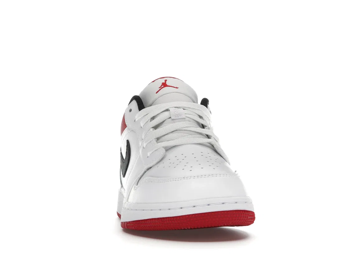 Детские кроссовки Lifestyle с кроссовками Jordan 1 Low Jordan, White Gym Red Black — фото 2