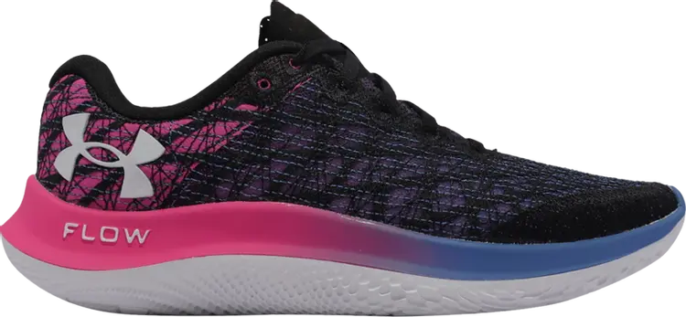 Кроссовки Under Armour Wmns Flow Velociti Wind Black Electro Pink, черный