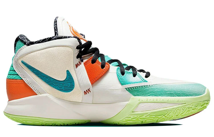 Кроссовки Nike Kyrie 8 Infinity, белый/зеленый/оранжевый — фото 2