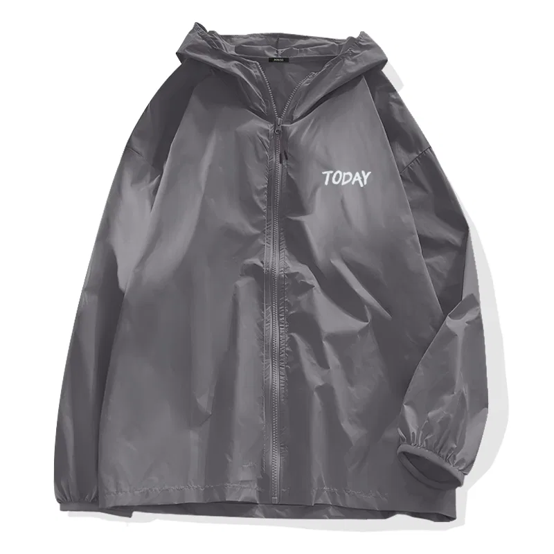 Детская ветровка с принтом MINISO, Medium Gray (Ma Chang Blue Graffiti Chest Logo)