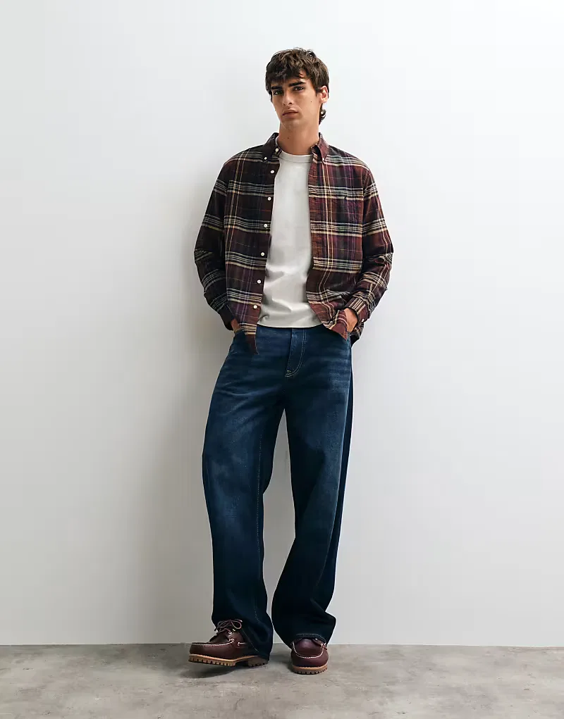 Классическая спортивная рубашка-оксфорд Polo Ralph Lauren коричневого и, зеленый — фото 2