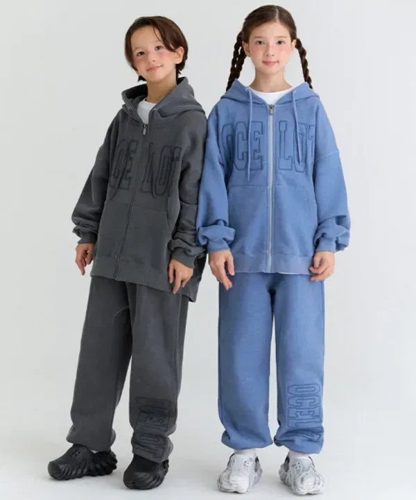 Детский костюм с вышивкой Pig Stitch, e17 Ocelot Junior, синий — фото 3