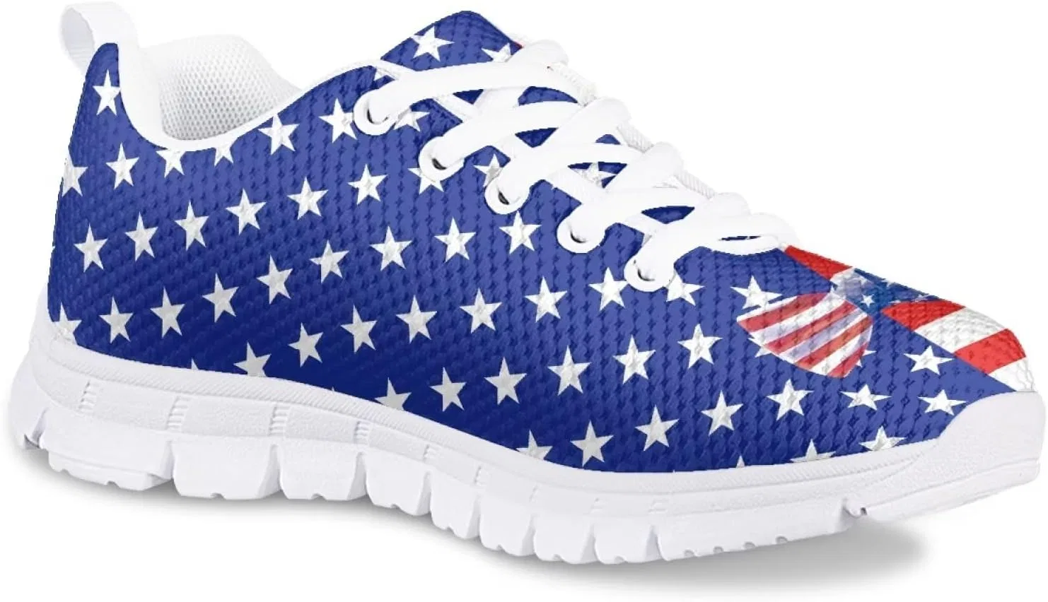 Детские кроссовки для девочек с ремешком Snilety, Usa Flag — фото 2
