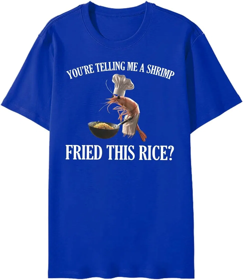 Футболка с принтом Shrimp Fried Rice, Sapphire Blue
