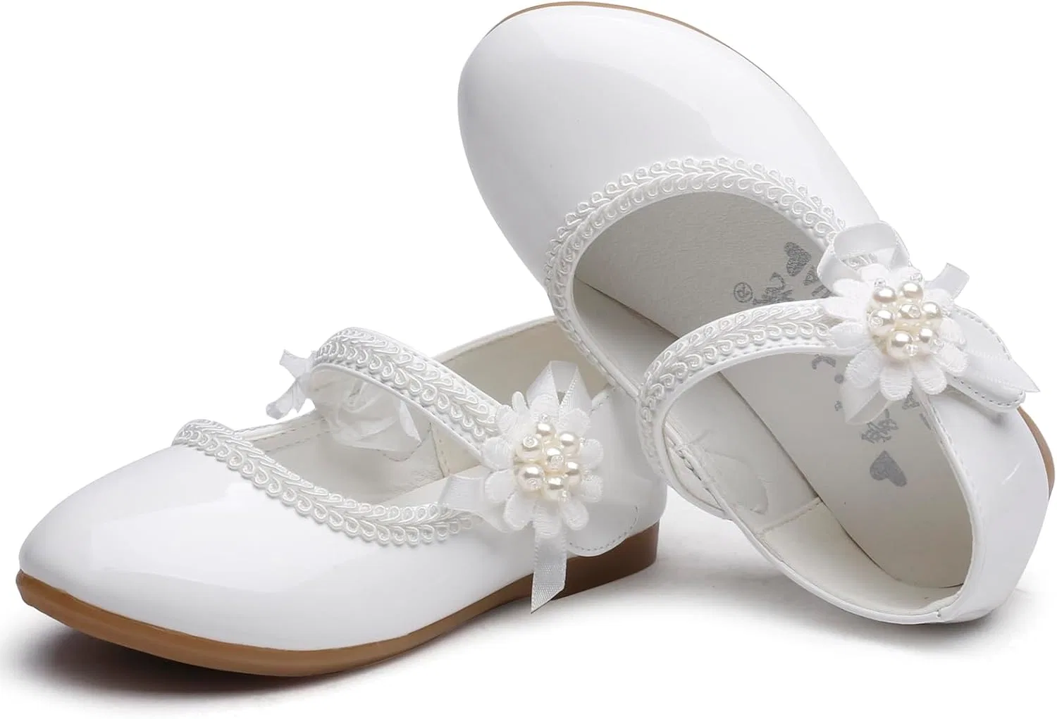 Детские туфли Мэри Джейн для девочек Little Flower VINIGIAGIA, White — фото 4