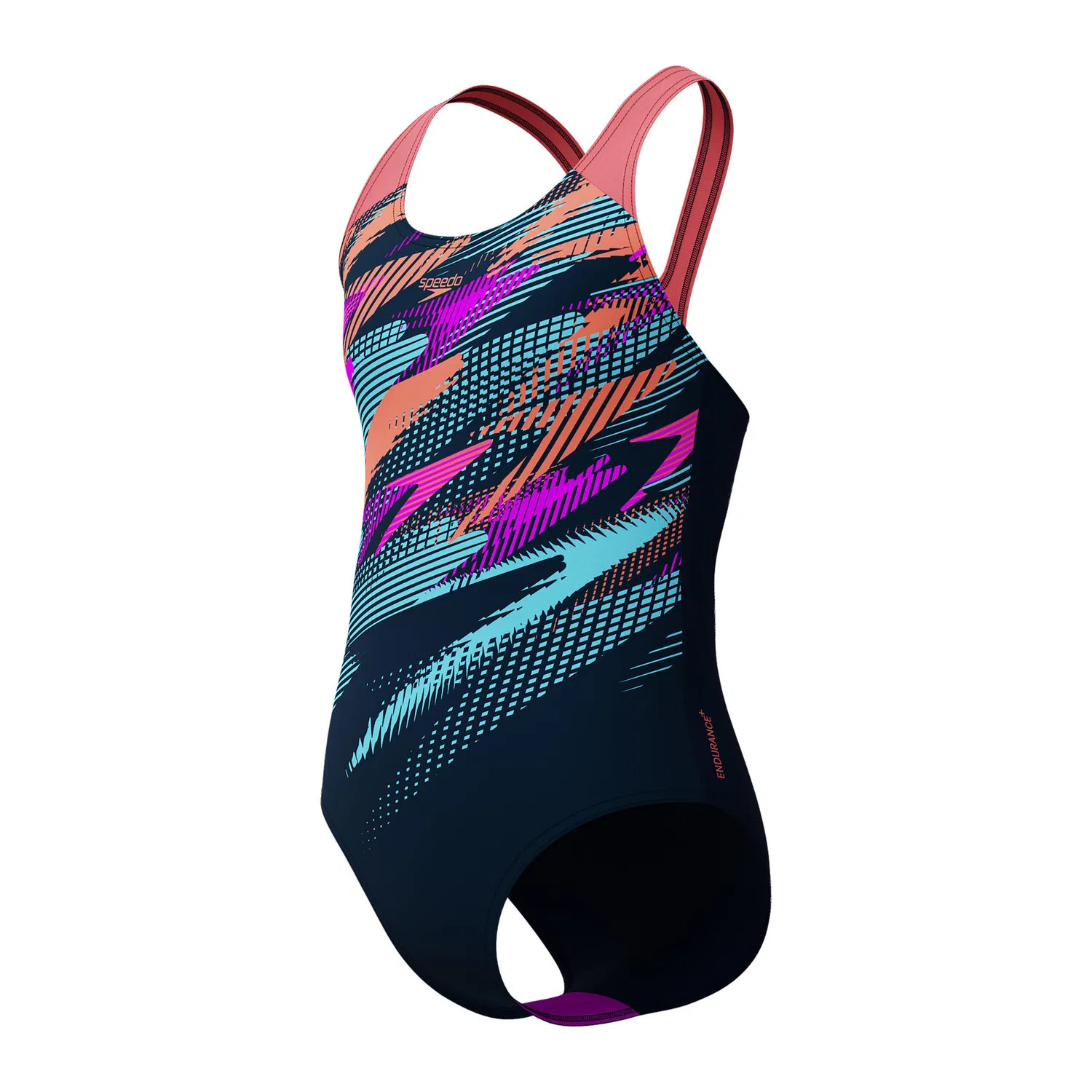 Детский цельный купальник с принтом Digi Placement Splashback Speedo, Blau